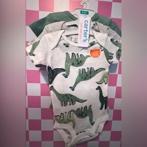 Carter's Green Dinosaur Baby Bodysuit